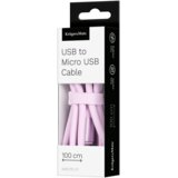  Kruger&Matz USB - microUSB kabel 1 m silikonski ružičasti Basic | shoptok.hr