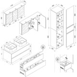 MID.YOU KOPALNICA bela, medeni hrast | Shoptok.si