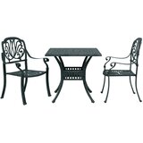  3-dijelni bistro set zeleni od lijevanog aluminija | shoptok.hr