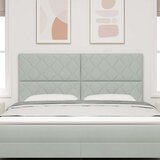 vidaXL Naslon za glavu Dizajn dijamantnih blokova Svjetlosiva 180 cm | shoptok.hr