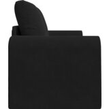 vidaXL tlačni sedež 2-v-1 Črna 148x71x83 cm Velur | Shoptok.si