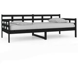  Dnevni ležaj od masivne borovine crni 90 x 200 cm | shoptok.hr