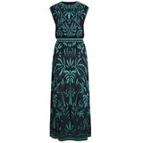 IVKO WOMAN Žakardna haljina/ urban botanik motiv - marin plava Cene