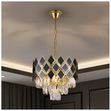  Brilagi - Luster na lancu CRISTAL 5xE14/40W/230V prečnik 38 cm zlatna/crna | Eponuda.com