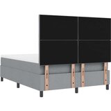 vidaXL Postelja s škrbino z vzmetnico svetlo siva 140x190 cm tkanina, (22084049) | Shoptok.si