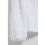 Marisse White Turtleneck Blouse With Puffed Sleeves | Shoptok.si