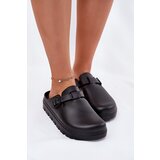 EVENTO Women Foam Slippers With Strap And Buckle Black Larinie | shoptok.hr