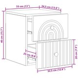  Stenski nočni omarici Bela 33 x 34,5 x 40 cm Inženirski les, (5000298636) | Shoptok.si