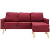  Trosjed od tkanine s tabureom crvena boja vina | shoptok.hr