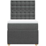  Krevet s oprugama i madracem tamnosivi 90x200 cm od tkanine | shoptok.hr