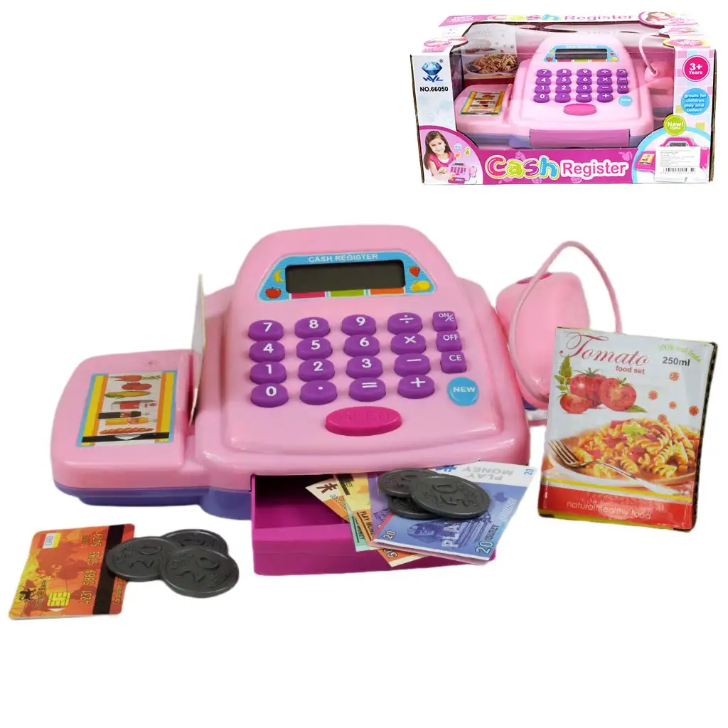Magic Toys Roza elektronska blagajna z lučko in zvokom, igralni denar 25 x 14 cm Cene
