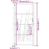 vidaXL vrtna vrata antracit 105 x 205 cm čelična s uzorkom trave | shoptok.hr