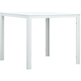 vidaXL Klubska mizica bela 78x78x74 cm HDPE videz lesa, (20712780) Cene