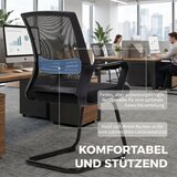  Set od 2 ergonomske uredske stolice bez kotačića crne | shoptok.hr