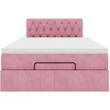vidaXL Okvir za krevet s madraca ružičasti 120 x 190 cm baršunasti | shoptok.hr