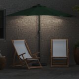  Vrtni suncobran Half s aluminijskim stubom Zeleni 294 cm | shoptok.hr