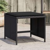 vidaXL Vrtni stolci s jastucima 4 kom crni 40x40x35 cm od poliratana | shoptok.hr
