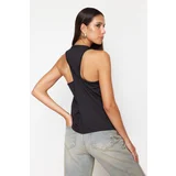 Trendyol Black More Sustainable Back Detail Flexible Knitted Blouse