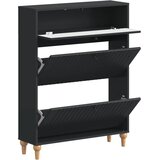  Ormar za cipele ALKMAAR 78 x 24 x 103 cm Konstruirano drvo Crna - Crna | shoptok.hr