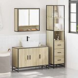 vidaXL 3-dijelni set kupaonskog namještaja boja hrasta sonome drveni | shoptok.hr