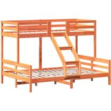 vidaXL Krevet na kat 80x200/140x200 cm masivna borovina voštano smeđi | shoptok.hr