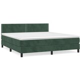 Maison Chic Box spring postelja - Vzmetna postelja z vzmetnico temno zelena 180x200 cm žamet SL16281, (21894246) | Shoptok.si