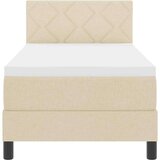 Box spring krevet s madracem Krema 80 x 200 cm tkanina | shoptok.hr