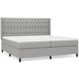 The Living Store Box spring postelja z vzmetnico svetlo siva 200x200 cm blago - Box Spring Postelja, (21521139) | Shoptok.si