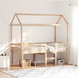  Visoki krevet s krovom 90 x 200 cm od masivne borovine | shoptok.hr