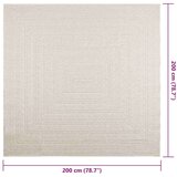  Rug "ZIZUR" Cream 200x200 cm Juta videz Notranje in zunanje | Shoptok.si