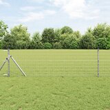 vidaXL evropska ograja s 13 stebri 0.8x25 m pocinkano jeklo | Shoptok.si