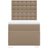  s oprugama i madrac cappuccino 80x200 cm od umjetne kože | shoptok.hr