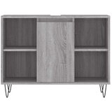  Kupaonski ormarić siva boja hrasta 80 x 33 x 60 cm drveni | Eponuda.com