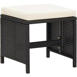 Maison Chic Vrtni stolčki - Vrtni stoli 4 kosi z blazinami poli ratan črni JS1082, (21877632) | Shoptok.si