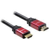 Delock HDMI priključni kabel HDMI-A vtič\, HDMI-A vtič 5.00 m rdeča/črna 84335 pozlačeni konektorji\, s feritnim jedrom HDMI kabel, (20410563) | Shoptok.si
