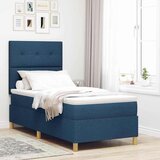  Postelja z vzmetnico z vzmetnico Modra 80 x 200 cm blago, (5000128642) | Shoptok.si