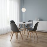  KITO stolica tamno siva / prirodne noge x 4 | shoptok.hr
