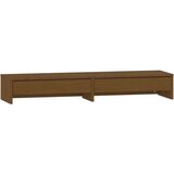  Stojalo za zaslon medeno rjavo 100x27x15 cm trdna bor | Shoptok.si
