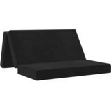 vidaXL Sofa na razvlačenje 140 x 67 x 45 cm Crna - Crna 200 x 140 x 15 cm Baršun | shoptok.hr