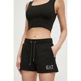 Ea7 Emporio Armani Kratke hlače ženski, črna barva
