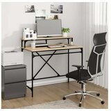  Pisalna miza sonoma hrast 100x50x90 cm inženirski les in železo | Shoptok.si
