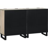 vidaXL Stranske omare 2 pcs Bela 60 x 33,5 x 75 cm Trd grob mango les | Shoptok.si