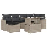  7-dijelni set vrtnih sofa svjetlosivi od poliratana | shoptok.hr