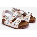 Boto Children's sandals on cork sole with buckles dinosaurs multicolor Thessa | ePonuda.com