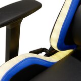 Novel GAMING STOL kovina, umetna masa, tekstil modra, črna, bela | Shoptok.si