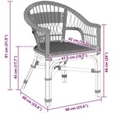 Zložljiva stolica Črna 60 x 60 x 81 cm Ratan, (5000296874) | Shoptok.si