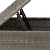  Vrtni tabure s jastukom sivi 55 x 55 x 37 cm od poliratana | shoptok.hr