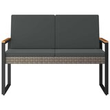  Vanjska klupa Siva i tamno siva 107 x 61 x 80 cm poliratan | shoptok.hr
