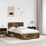  Konstrukcija postelje z vzglavjem Dimljeni oreh 120 x 200 cm, (5000103057) | Shoptok.si