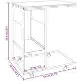 vidaXL Bočni stolić s kotačima bijeli 55x36x63 5 cm konstruirano drvo | shoptok.hr